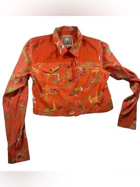 VTG Desert West Sherry Holt Floral Western Cropped Jacket Boho - Small - READ